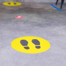 Stampa adesivi per pavimenti segnaletici